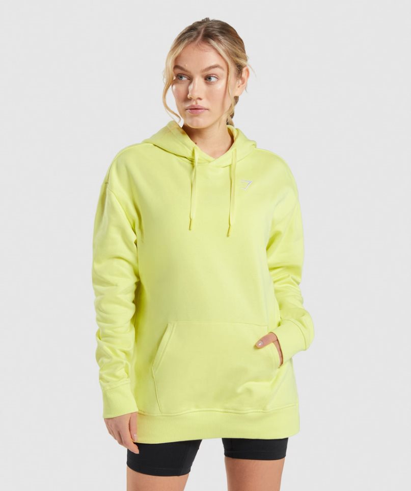 Women\'s Gymshark Training Oversized Hoodie Yellow | NZ 9GCPVY